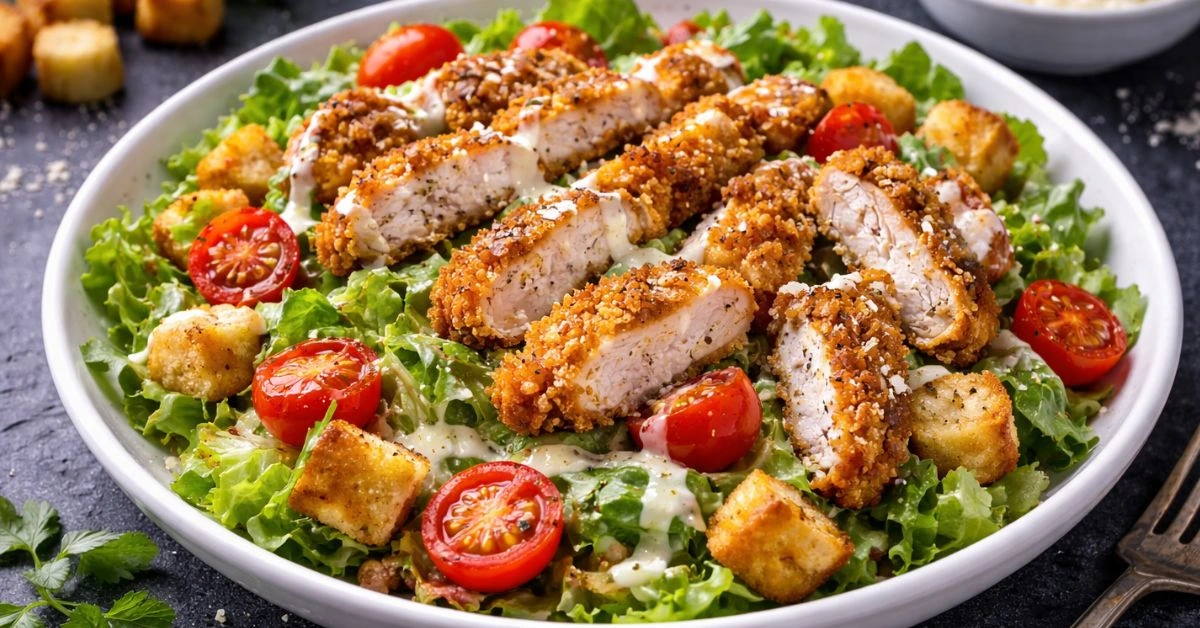 Ensalada de pollo crujiente